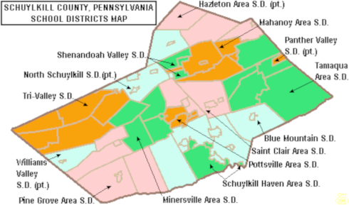 Map of County School Districts