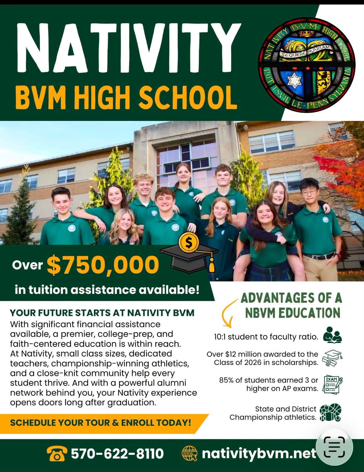 photo of students and tuition stats